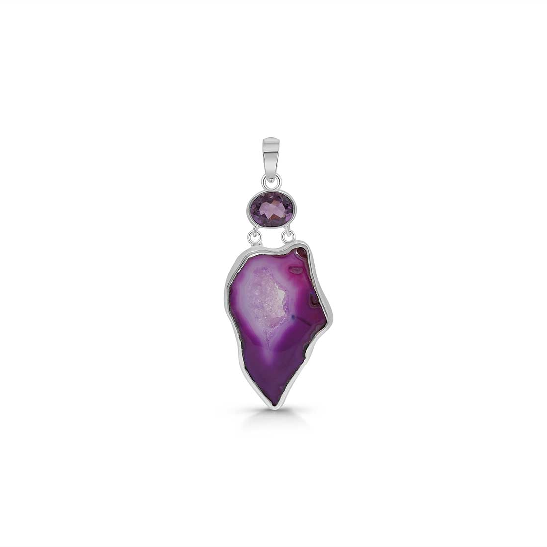 Purple Agate Pendant-(APU-P-23.)
